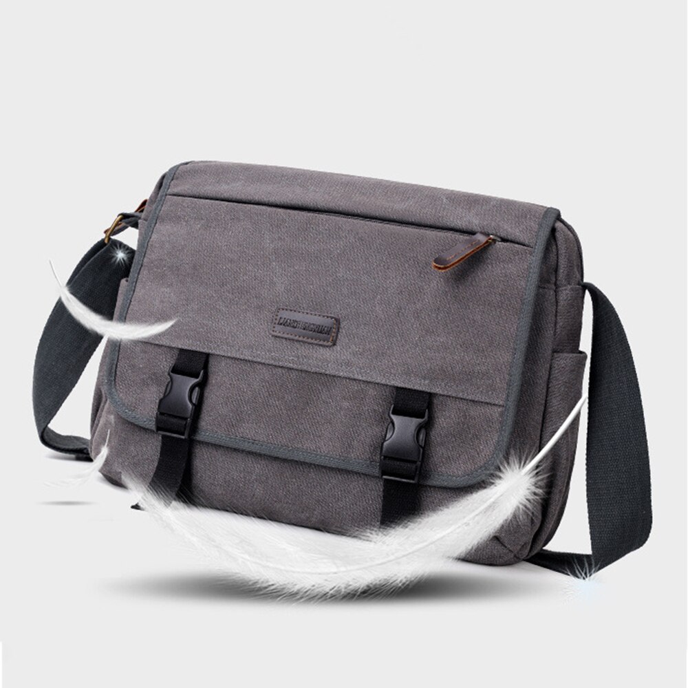 Heren grote messenger schoudertas vintage canvas aktetas crossbody dagtas satchel aktetas voor school/zakelijk/vrouwen/mannen
