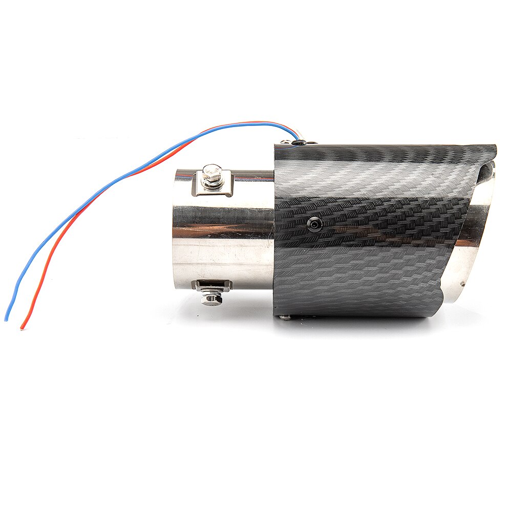 Modified Carbon Fiber Light-Emitting Tailpipe With High Temperature Resistant LED Lamp Exhaust Pipe Red/Blue