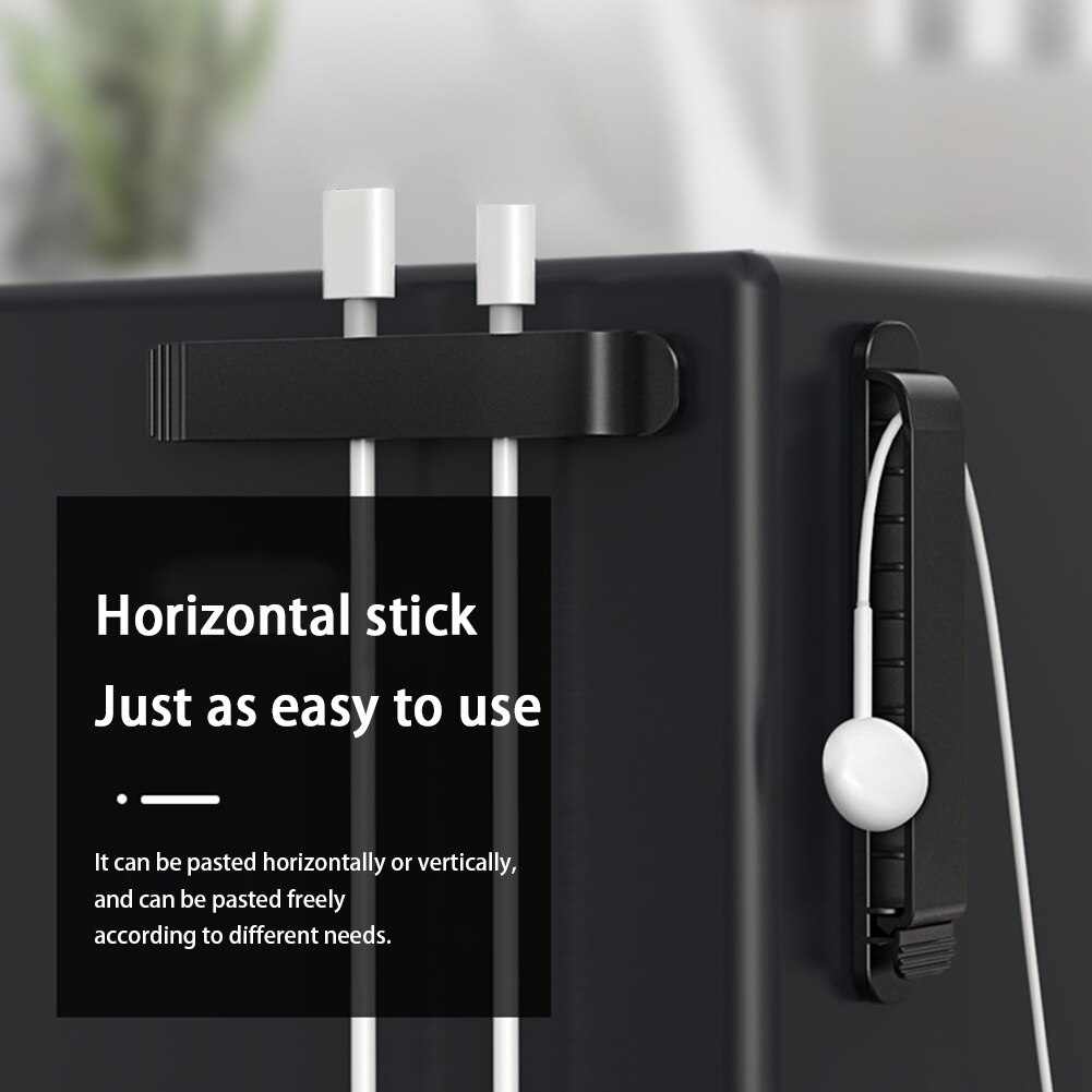 Kabelclip oortelefoon opbergsysteem draadorganizer houder snoerbeheer nachtkastje 11 sleuven opwindbaar bureau plakkerig gereedschap thuiskantoor