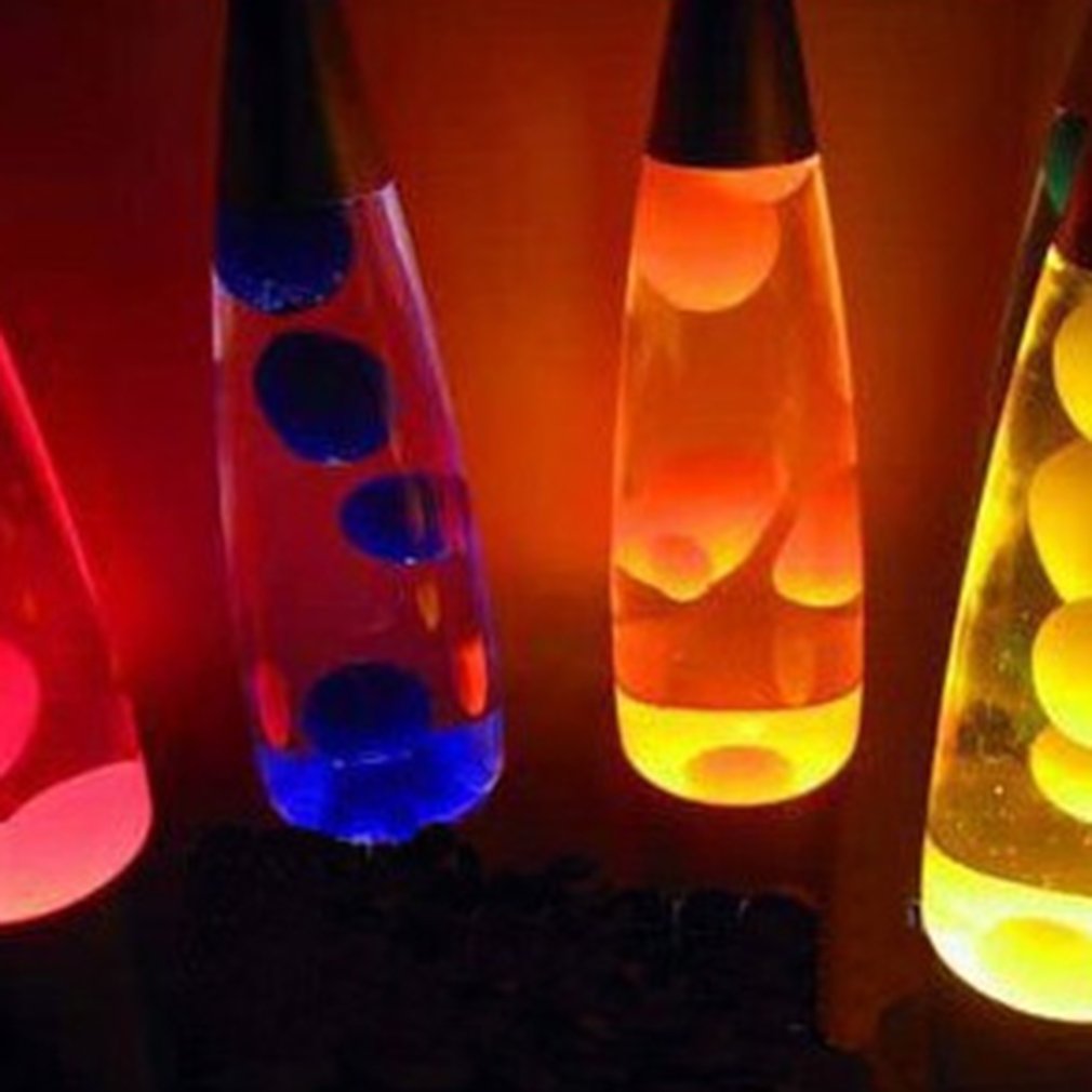 Cute Metal Base Lava Lamp Wax Volcano Style Night Light Jellyfish Nightlight Glare Incandescent Lava Lighting Lamps