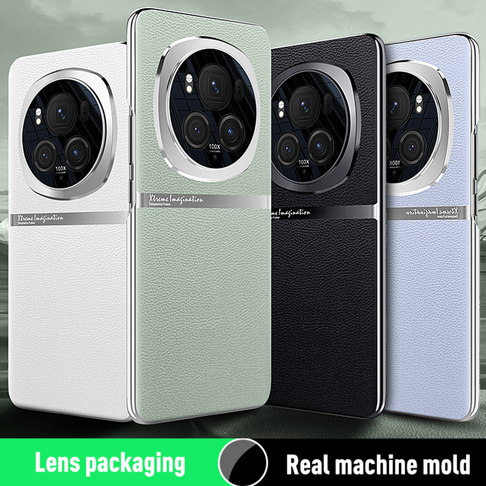 Funda de cuero Original para Honor Magic 6 Pro, cubierta trasera a prueba de golpes, parachoques chapado para Huawei Magic6 Pro, funda dura para teléfono móvil y PC