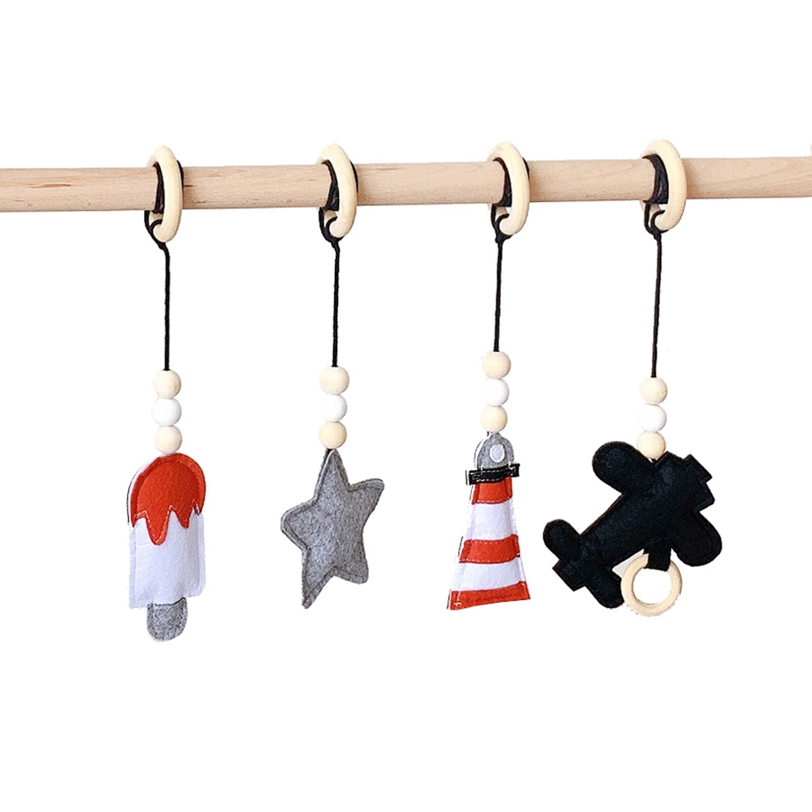 Nordic Houten Baby Activiteit Gym Spelen Kwekerij Zintuiglijke Ring-Pull Speelgoed Fitness Frame Kamer Decor Kleding Rack Speelgoed Voor kinderen