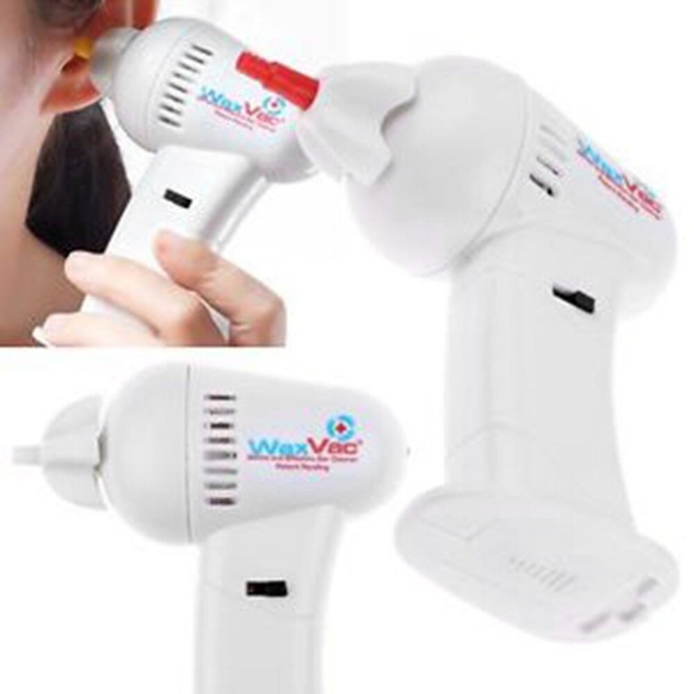 Portable Size Electric Ear Vacuum Cleaner Ear Wax Vac Removal Safety Body Health Care with Soft &amp; Safety Head Ear Care Tool
