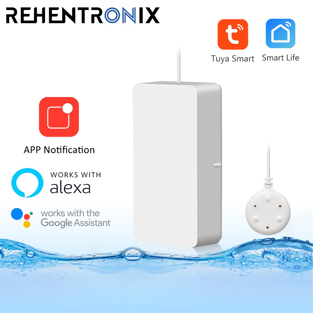 Tuya Smart WiFi Water Leak Detector Home Alarm Water Leakage Alarm Flood Alert Overflow Security Alarm System Water Sensor