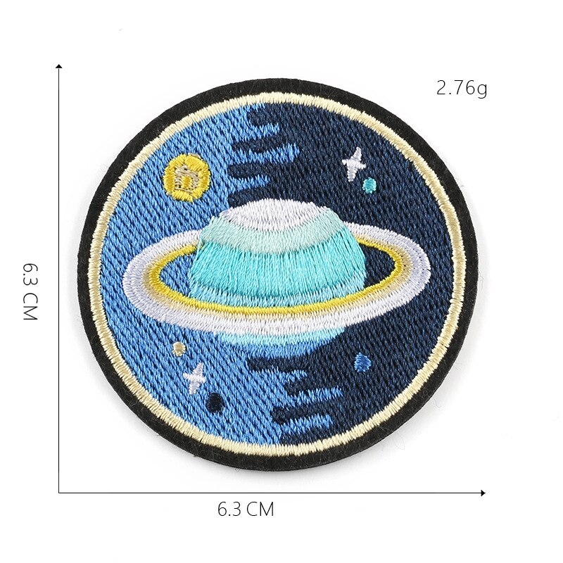 Rumskib astronaut stof klistermærker kan stryges tøj tilbehør broderi patch, tøj rygsæk gør-det-selv dekoration: 5