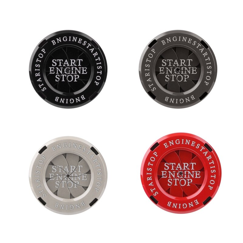 Rotary Push Start Button Cover Auto Spin Engine Start Stop Button Cover Ignition Protective One Key Start Button Cover