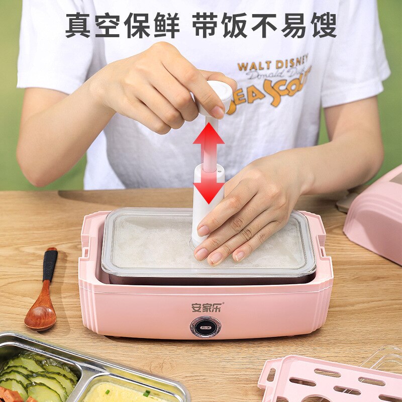 Mini ris komfur elektrisk madkasse bærbar opvarmning madlavning med pose pot multi rustfrit stål indre bento kasse madvarmer