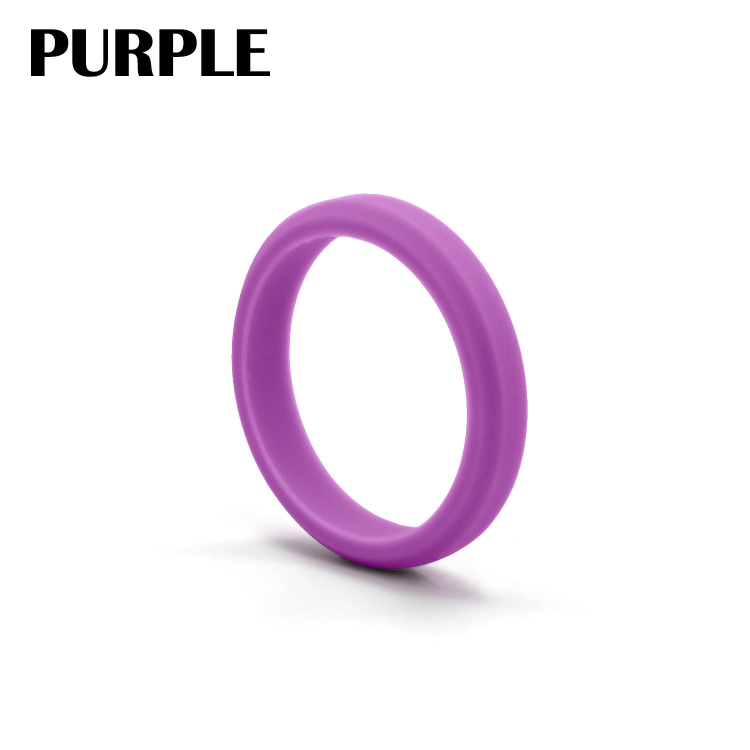 Anillo deportivo de silicona hipotenusa para mujer, 7 colores, bandas de goma para boda, anillos flexibles hipoalergénicos, 1 ud.: 8 / Gris