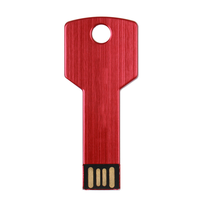 Chiavetta USB a forma di chiave in metallo ad alta capacità Chiavetta da 64 GB con penna nera Dispositivo di archiviazione con capacità reale Silver Stick Disco U ad alta velocità: Rosso / 128GB