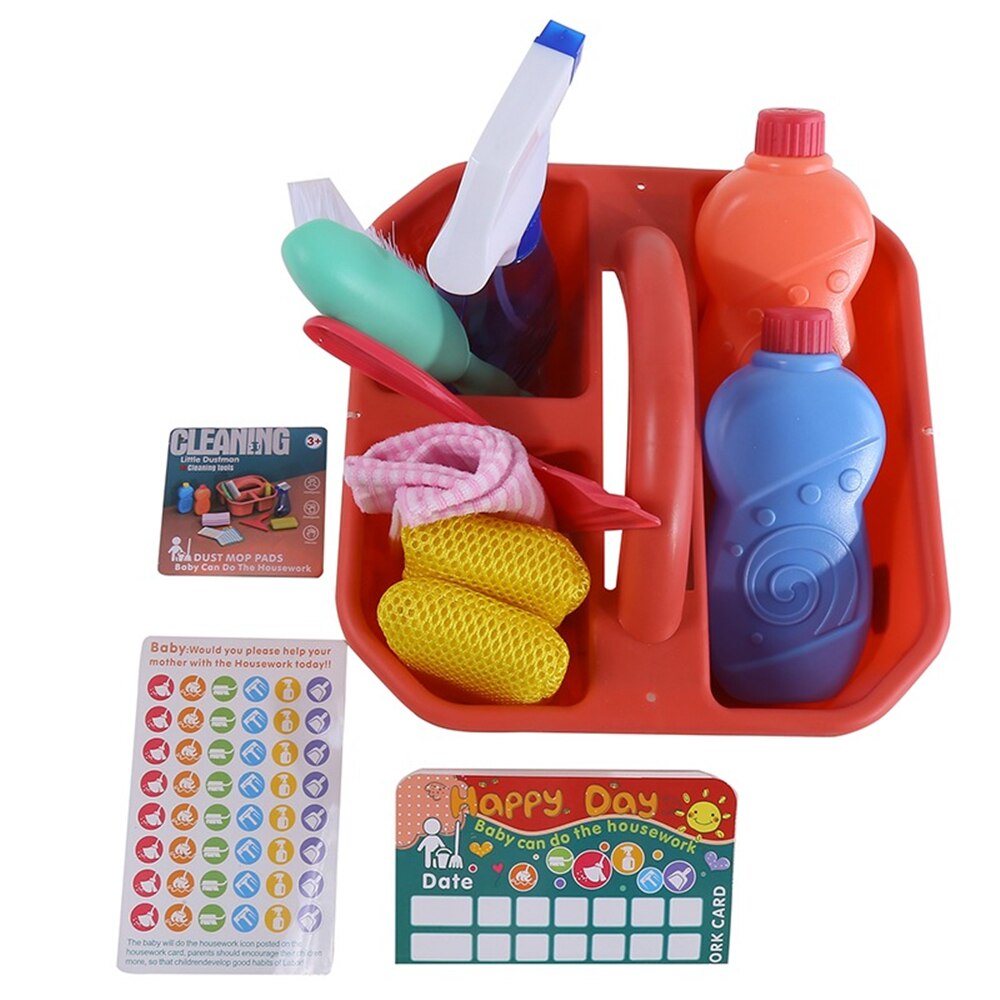 Maison de jeu de Simulation éducative pour enfants, jouet garçon et fille, outil de nettoyage d&#39;entraînement, ensemble de choses pour le nettoyage