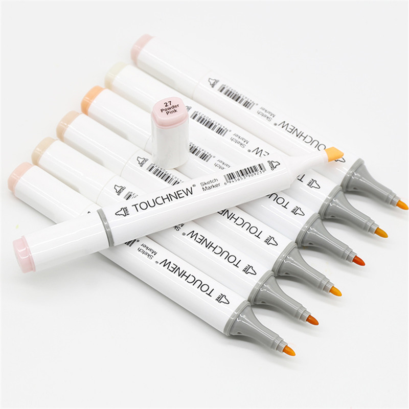 1-teiliges Set in Hautfarben-Markierungstönen, Kunstmarker, Künstler, doppelköpfiger Manga-Pinselstift auf Alkoholbasis zum Ausmalen