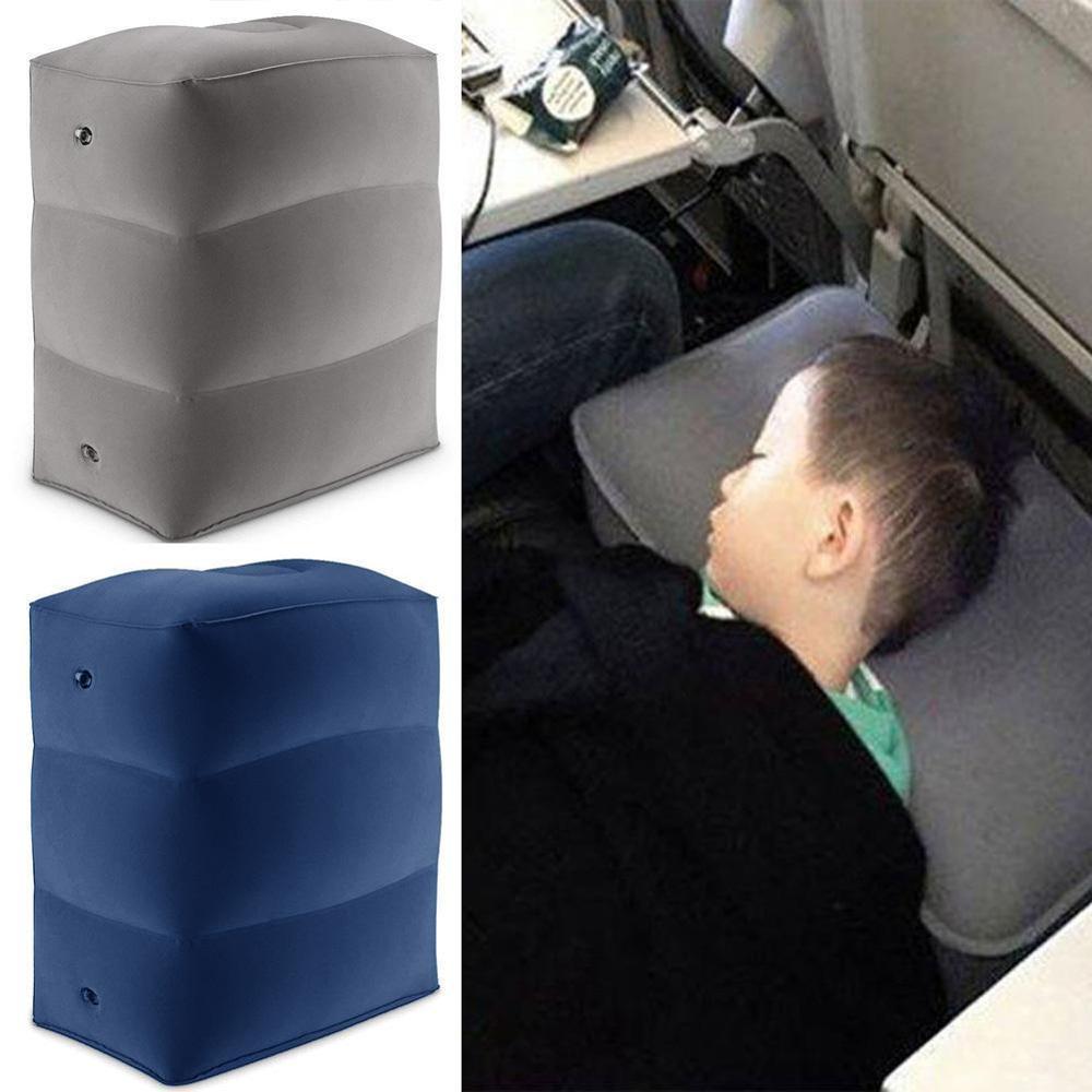 Reizen Opblaasbare Voet Verstelbare Kids Vlucht Auto Slapen Footreast Pad Op Kussen Been Bus Rusten Voor Kids Airp G6P8