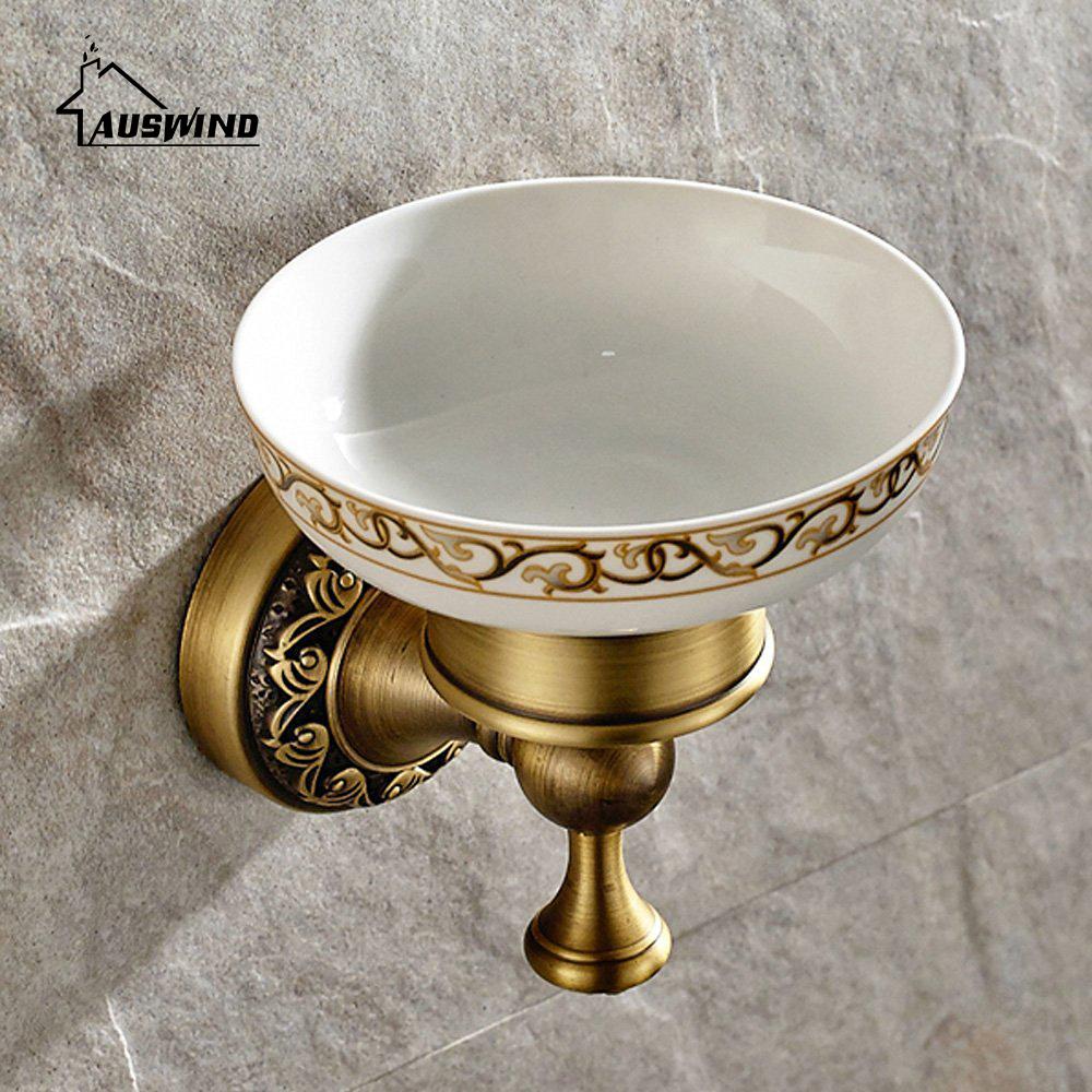 Juegos de accesorios tallados de latón antiguo para baño, accesorios de baño de bronce cepillado europeo, latón macizo tallado, producto para baño gy5: soap dish holder