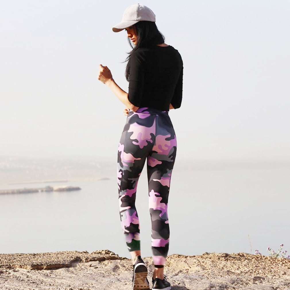 Vrouwen Hoge Taille Leggings Heupen Push Up Fitness Legging 3D Digitale Gedrukt Slim Enkellange Broek Sportkleding Broek