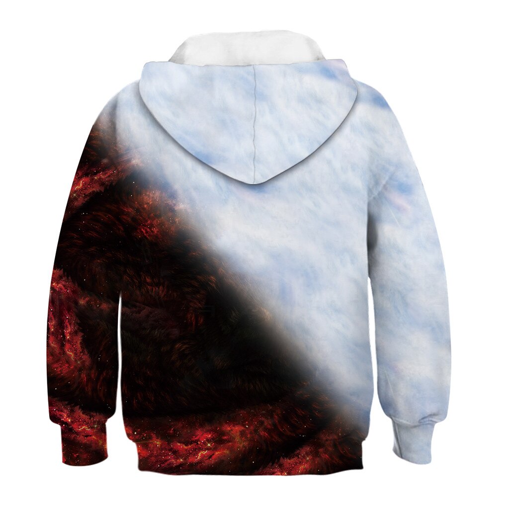 Mädchen Hoodie Tie Dye 3D Druck - Weicher Sweatshirt Pullover Für Frühling