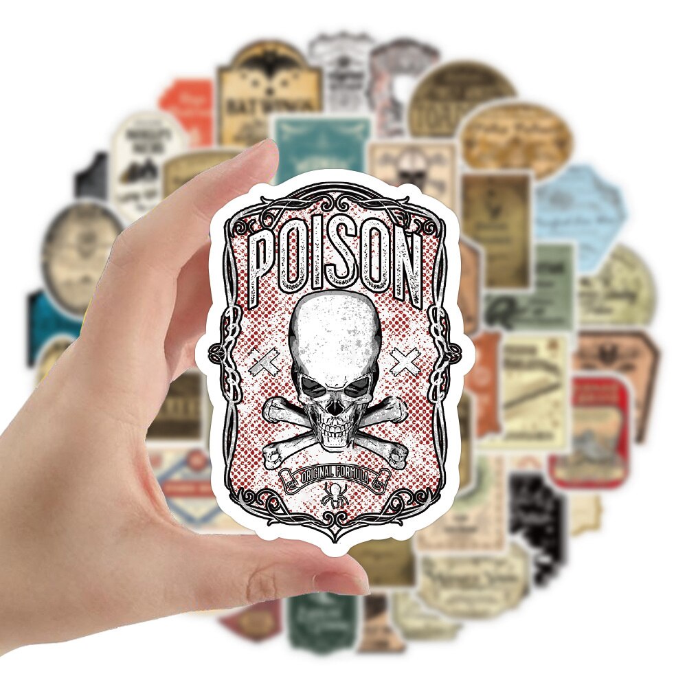 10/30/50PCS Potion Étiquette Graffiti Scrapbook Guitare Étui Téléphone Portable Enfants Papeterie Autocollant Imperméable À L&#39;eau