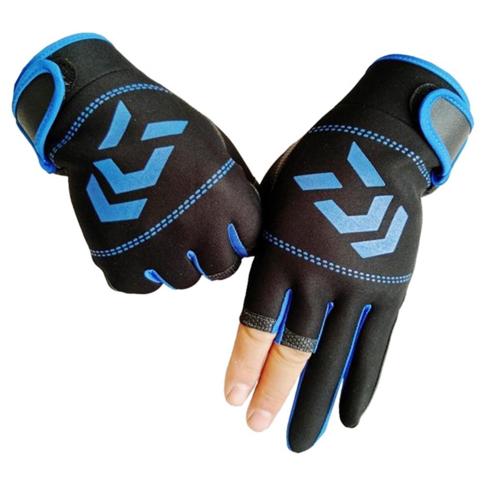 Unisex Breathable Anti-slip 3 Fingers Protective Gloves for Outdoor Fishing