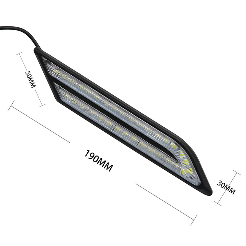 2 st led-varselljus för bilar, 12v varningslampor, vitt ljus, vattentäta dimljus, tillbehör, varningslampor, styling, led-lampor för bilar