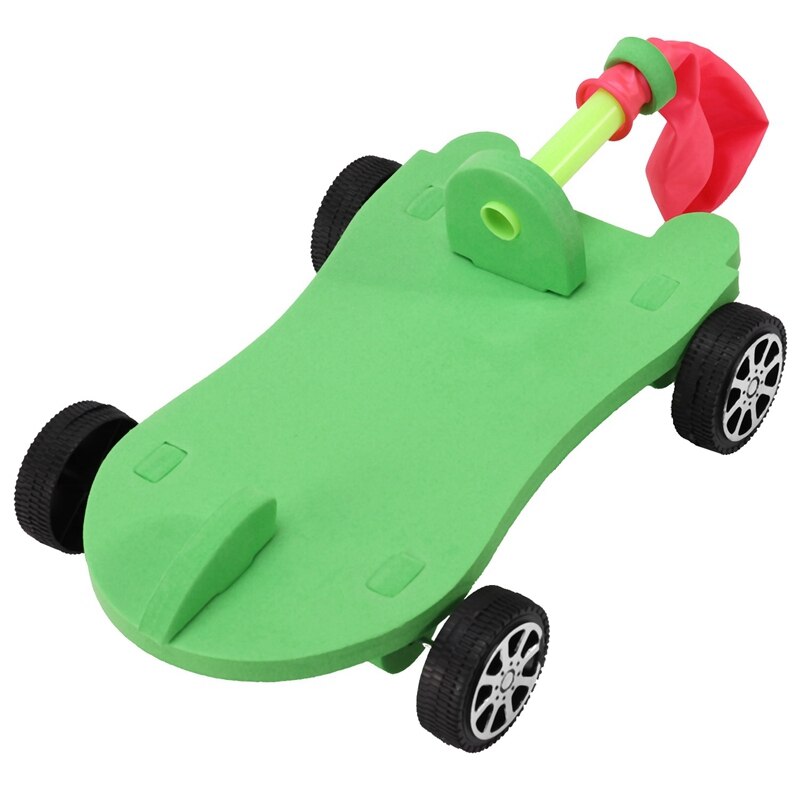 Diy Ballon Aangedreven Auto Terugslag Kracht Wetenschap Technologie Experiment Studenten Speelgoed: Default Title