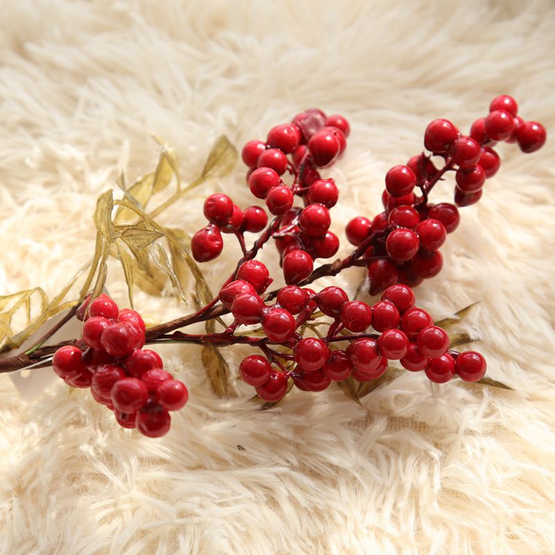 KHBNHJ Kunstmatige Kerst Picks 20 Stks Kerst Bessen Stengels Takken Pine Kegels Hulst Spray Krans Bloemen Picks voor Winter Decor, Vakantie Decor
