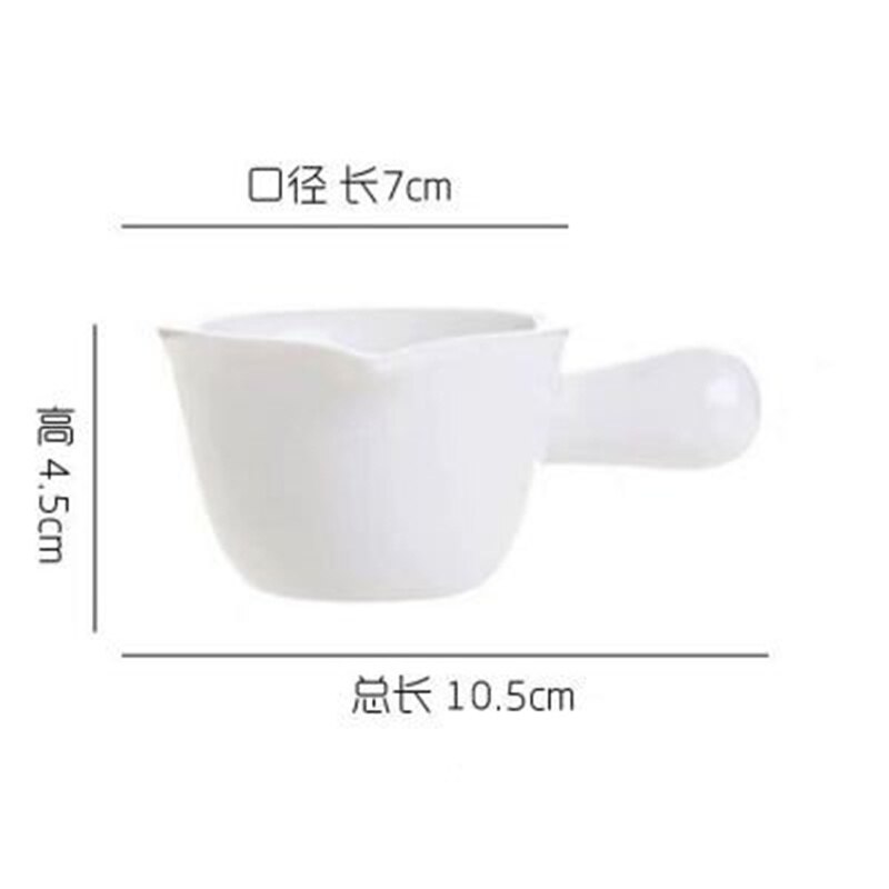 Mini Keramische Melk Cup Western-Stijl Schotel Voor Keuken Gadgets Suiker & Creamer Potten Voor Keuken Accessoires cuisine.8z: WHITE