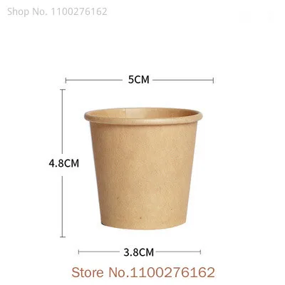 100pcs/pack 2.5/1.5oz Paper Cup White/Kraft Disposable Cup Small Mini Coffee Cup