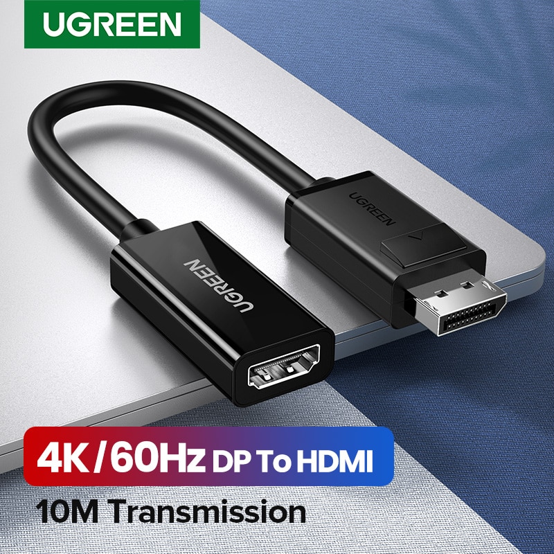 Ugreen 4K Dp Displayport Naar Hdmi Adapter 1080P Display Port Kabel Converter Voor Pc Laptop Projector Displayport-naar hdmi Adapter