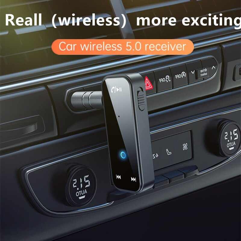 Receptor transmisor inalámbrico con Bluetooth 5,0, adaptador de Jack 2 en 1 de 3,5mm para Audio de coche, AUX, auriculares de música, manos libres