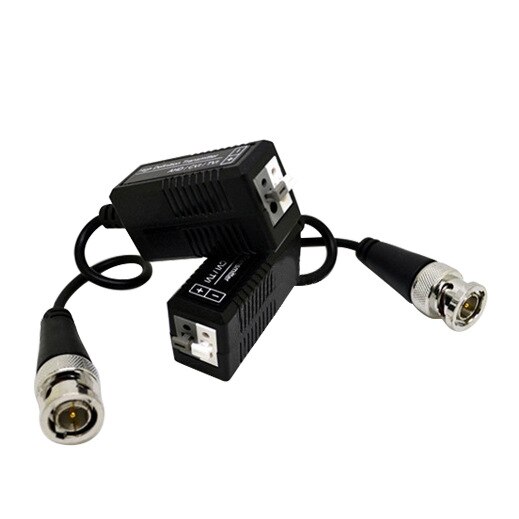 Hd cctv via twisted pair adapter 720p hd cvi / tvi / ahd passiv video balun mand bnc til utp cat 5/5e/6 netværk kamera