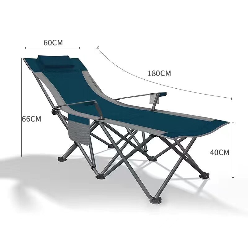 Camping Vouwen Bed Fauteuil Enkele Bed Kantoor Lunch Bed Draagbare Outdoor Vouwen Fauteuil Begeleidende Bed Te Dragen