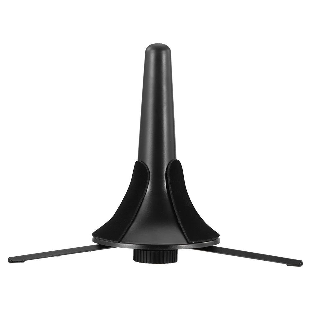 Trípode plegable portátil para trompeta, soporte de Metal, pata de latón, accesorios para instrumentos musicales: Negro