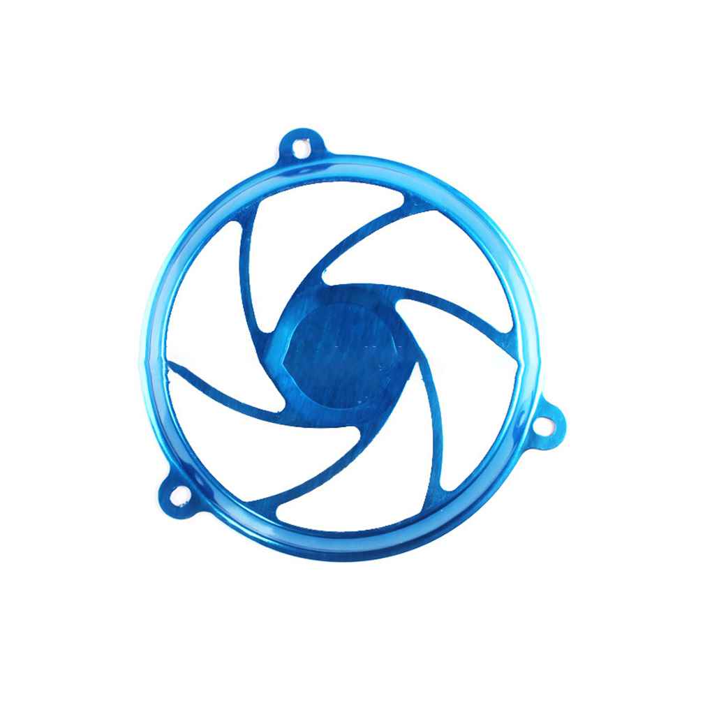 Motorcycle Refit Assembly Fan Cover Wheels Pattern Decorative Aluminum Alloy: Blue