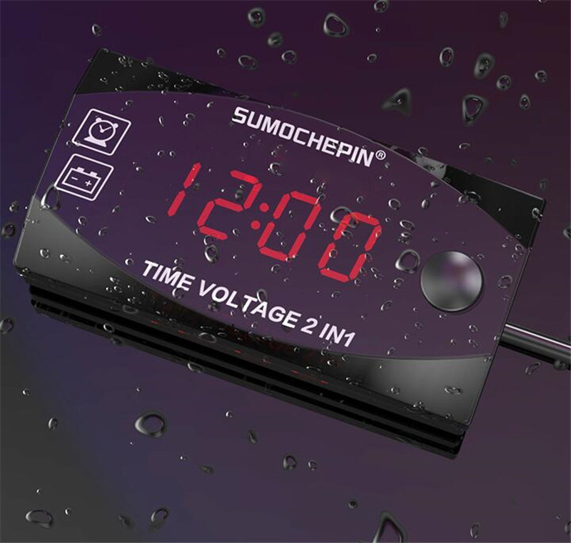 Førte bil bil elektroniske ure ure bil led display digitalt ur motorcykel instrumentbræt ur til bil motorcykel