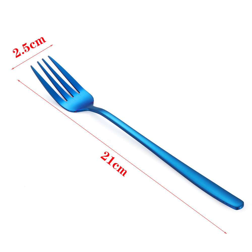 Cuillères et fourchettes à Long manche | Couleur arc-en-ciel en acier inoxydable, cuillère à soupe cuillère glaces thé cuillère à café vaisselle de table, couverts de maison