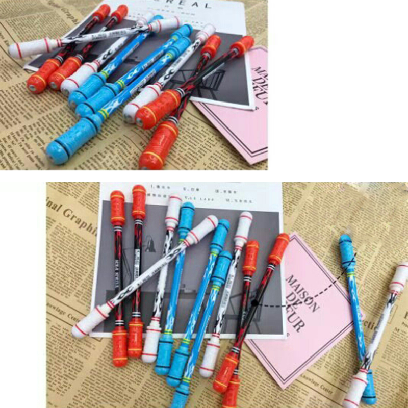 2Pcs Spinning Pen Turn to Scroll Ballpoint Pen Multifunction Stationery Enhance Learning Kids Office Supplies