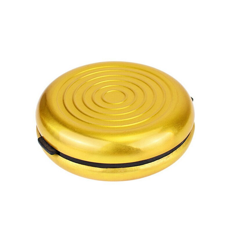 1PC Euro Dollar Alloy Coin Dispenser Coin Money Boxes Wallet Storage Collection Round Convenient Coin Holder Boxes For Kids: YELLOW