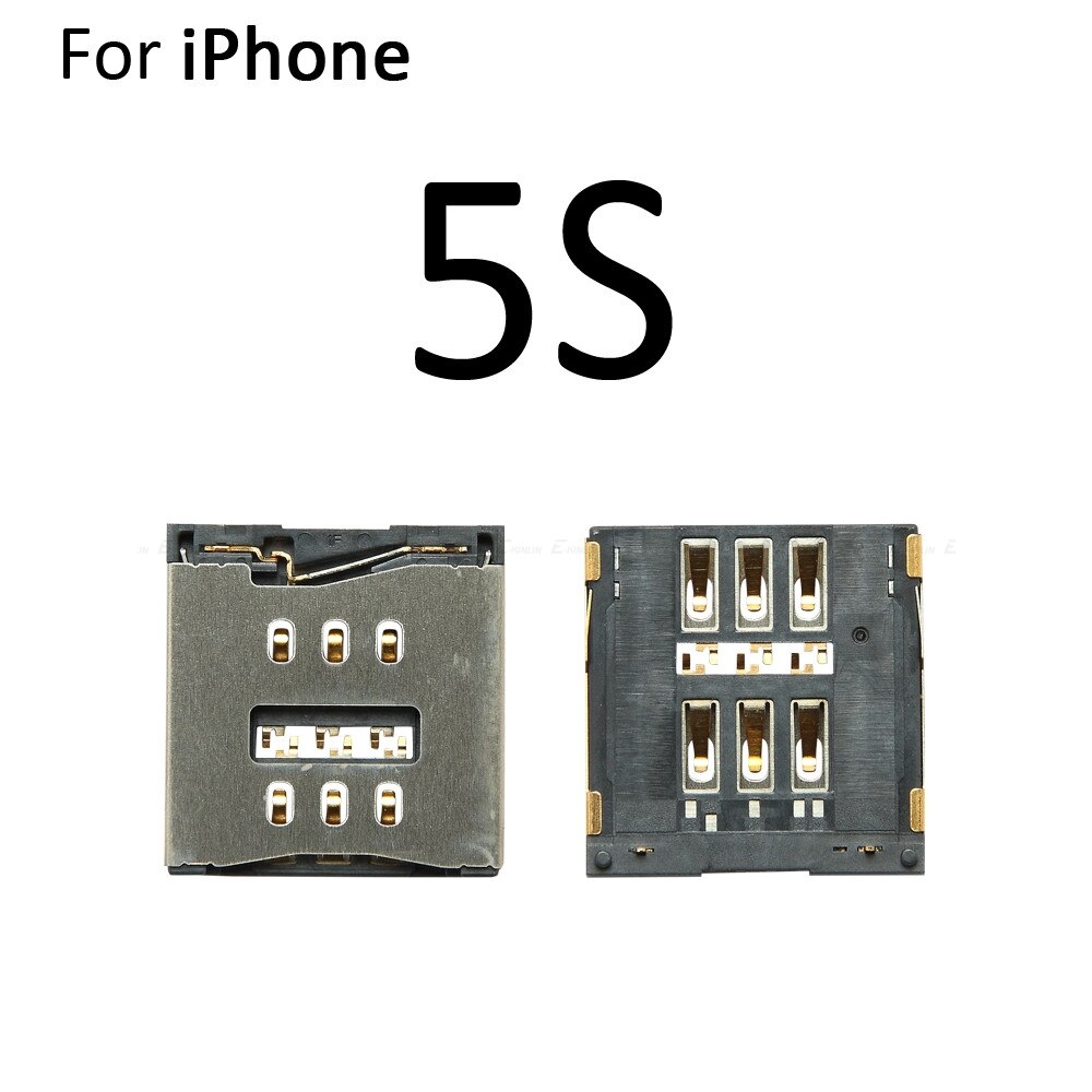 Sim-kort fack kortplats hållare läsare del för iphone 5 5s se 5c 6 6s 7 8 plus fack kortplats uttag: För iphone 5s