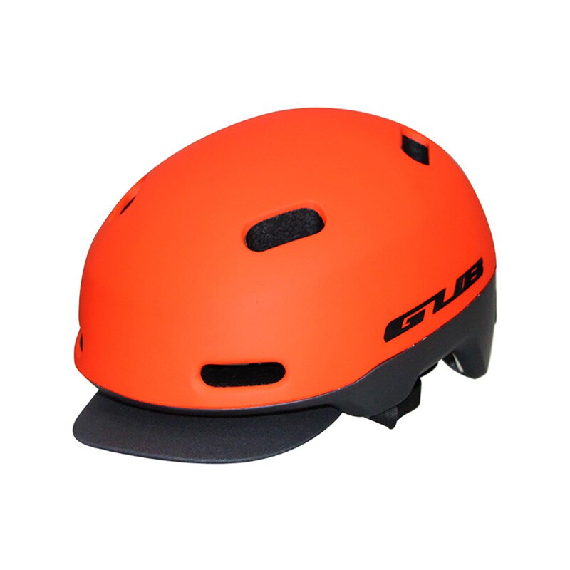 Gub cykling stadscykel urban helment hopfällbar cykelhjälm bmx skridskoåkning fast säkerhetskåpa integrerat gjutna hjälmar: Orange / L