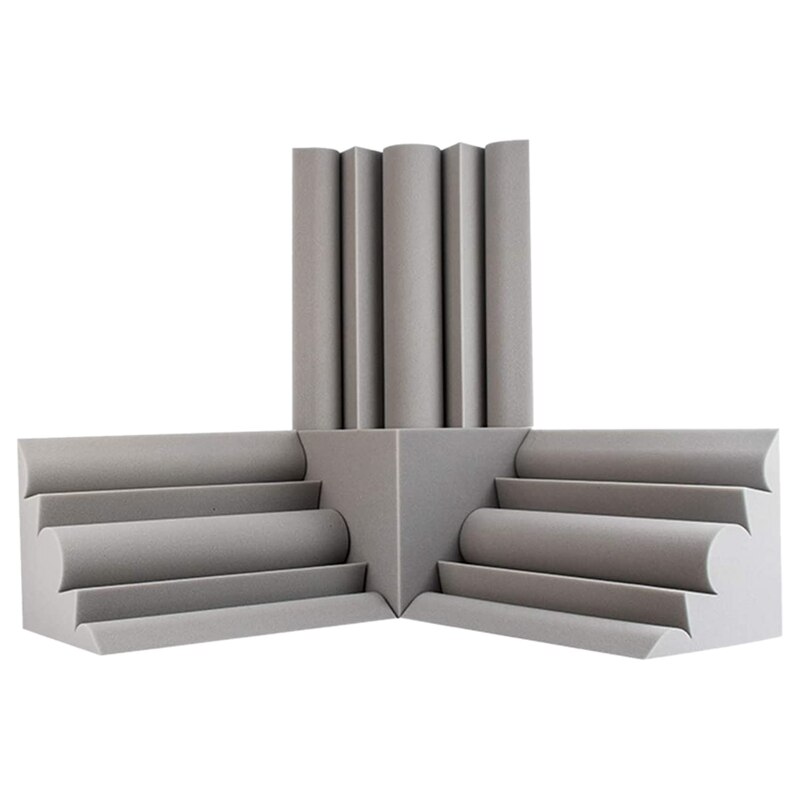 Akoestisch schuim, 12 stuks geluidsabsorbers, 30 X 30 X 2,5cm, geluidsisolatie, geluidsbescherming, akoestisch paneel voor gaming deco, podcast, studio, akoestische panelen