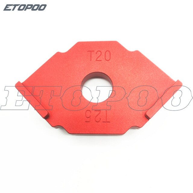 Radius snelfreestafel bit  r5 r15 r20 r25 r30 t10 t20 hoekmal sjablonen houtfrees mal timmerman houtbewerkingsgereedschap: 1 stuks  t20-t25