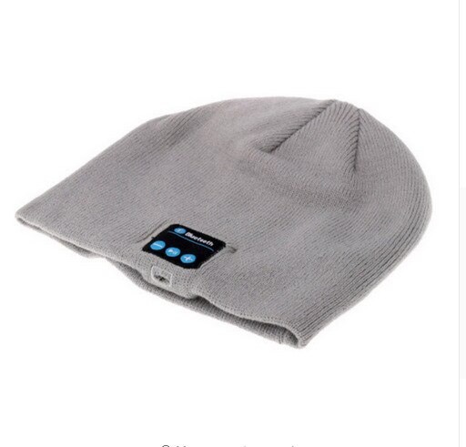 Wireless Bluetooth headphones ski hat cap Music Smart Caps Headset earphone helmet: Light gray