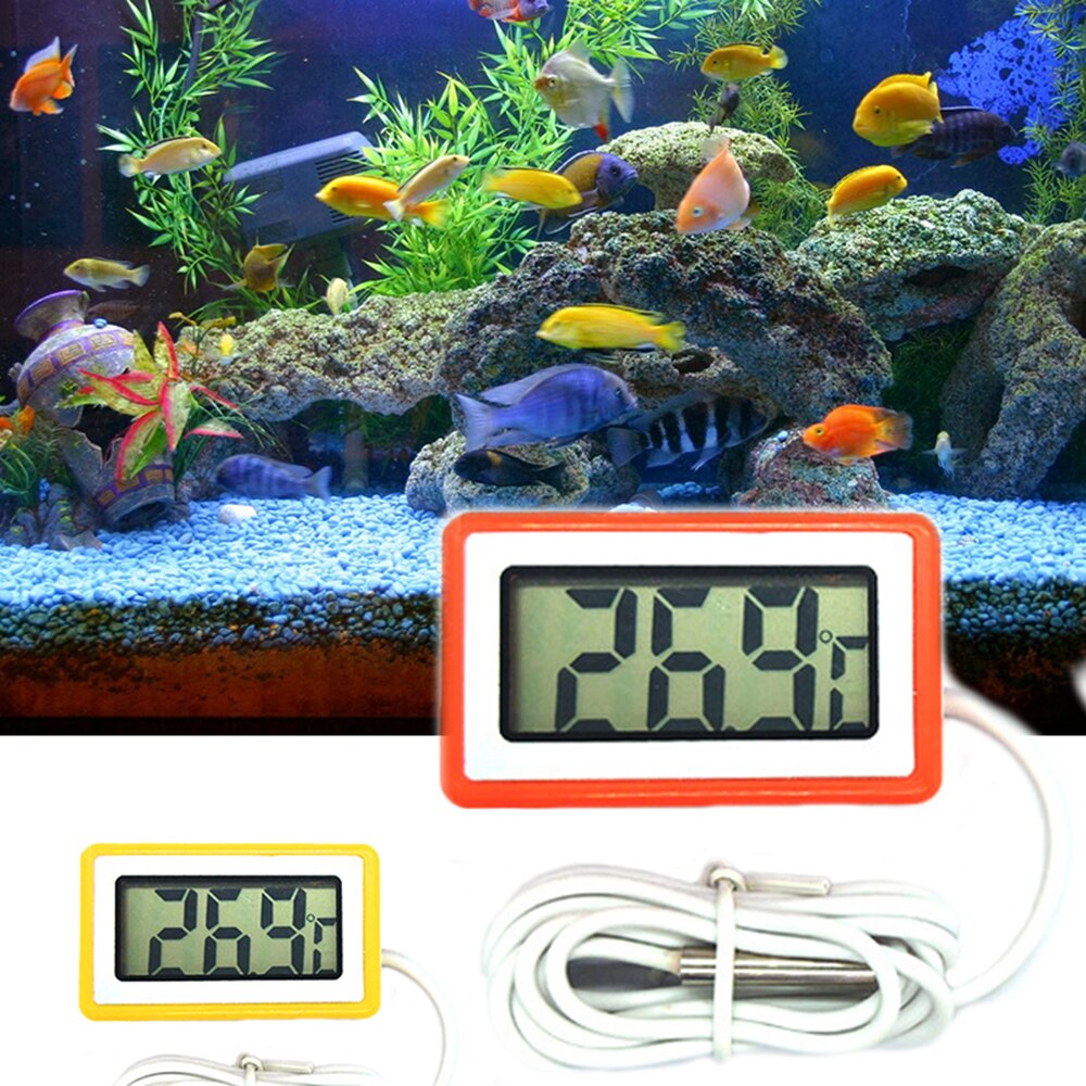 Waterproof LCD Electronic Pet Aquarium Thermometer Digital Outdoor Temperature Measure Tool With Probe Aquatic Products