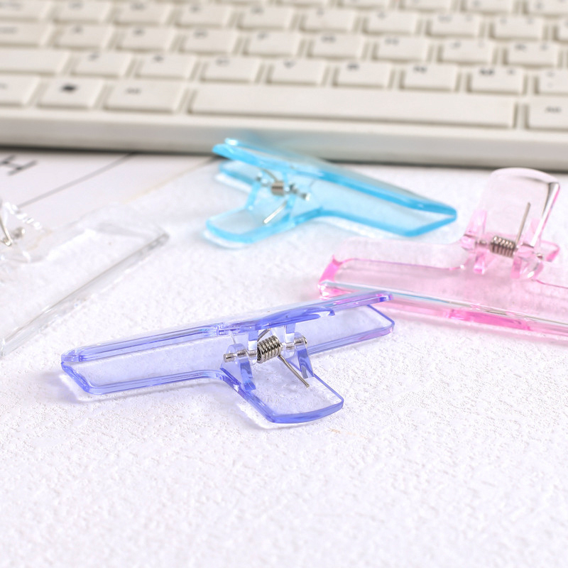 Clips de carpeta transparentes Ins, Clips de papel Kawaii, documentos de archivo, Clips para billetes, marcapáginas, soporte de página de índice, suministros de encuadernación de oficina