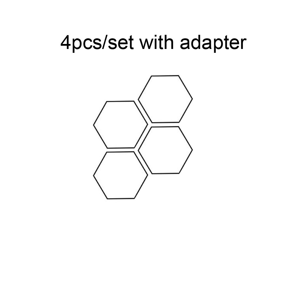 Nueva iluminación sensible al tacto colorida lámpara cuántica Modular luces de noche LED lámparas de montaje magnético Hexagonal decoración de pared Lampara: 4pcs set White