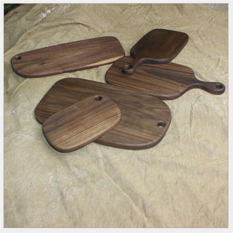 1 pcs Black Walnut Chopping Blocks Kitchen Wood Food Plate Wooden Pizza Sushi Bread Whole Wood Tray Cutting Board No Paint