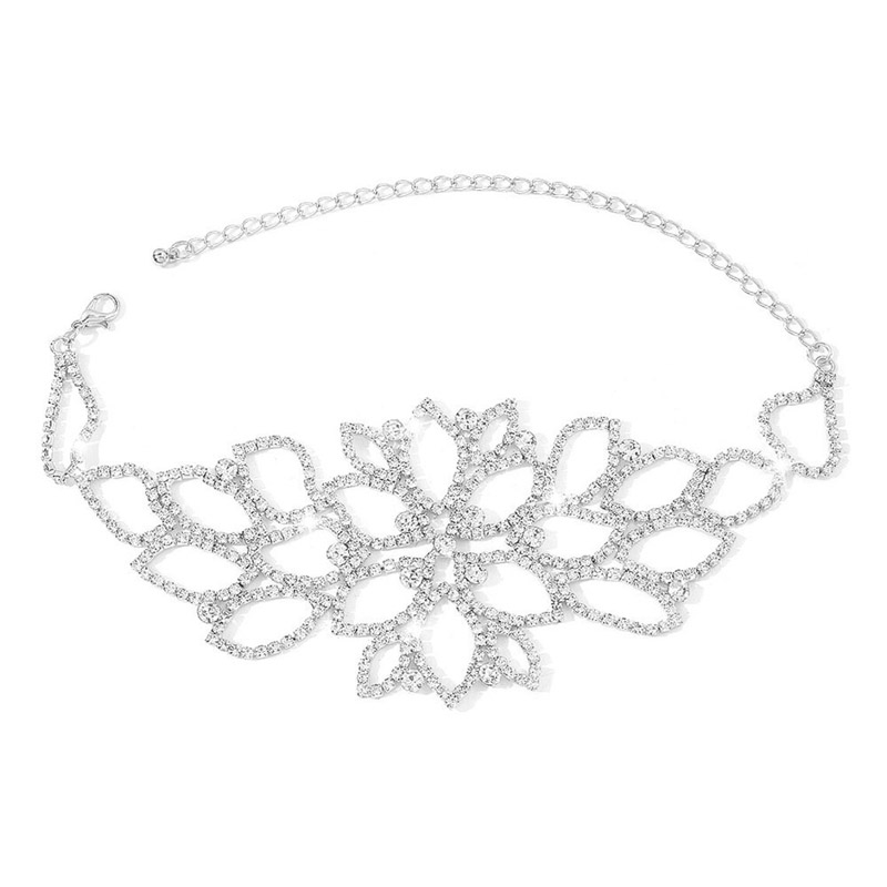 Stonefans Sexy Holle Bloemvorm Strass Arm Armband Voor Vrouwen Eenvoudige Bloemen Bruidsarmband Bruiloft Sieraden Accessoires