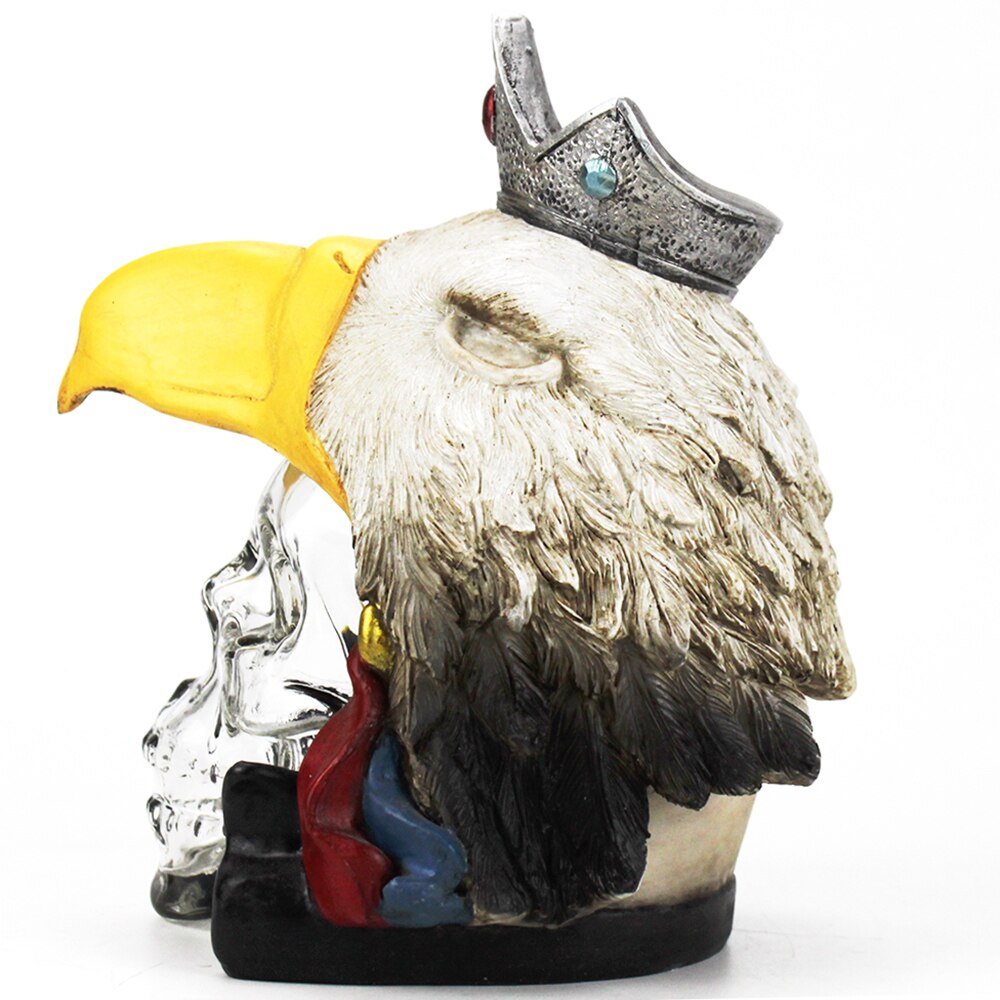 Skull with Bald Eagle Helmet Crystal Head Vodka Skull Wine Sets Wine Bottom Skull Decanter Glass Set 400ml