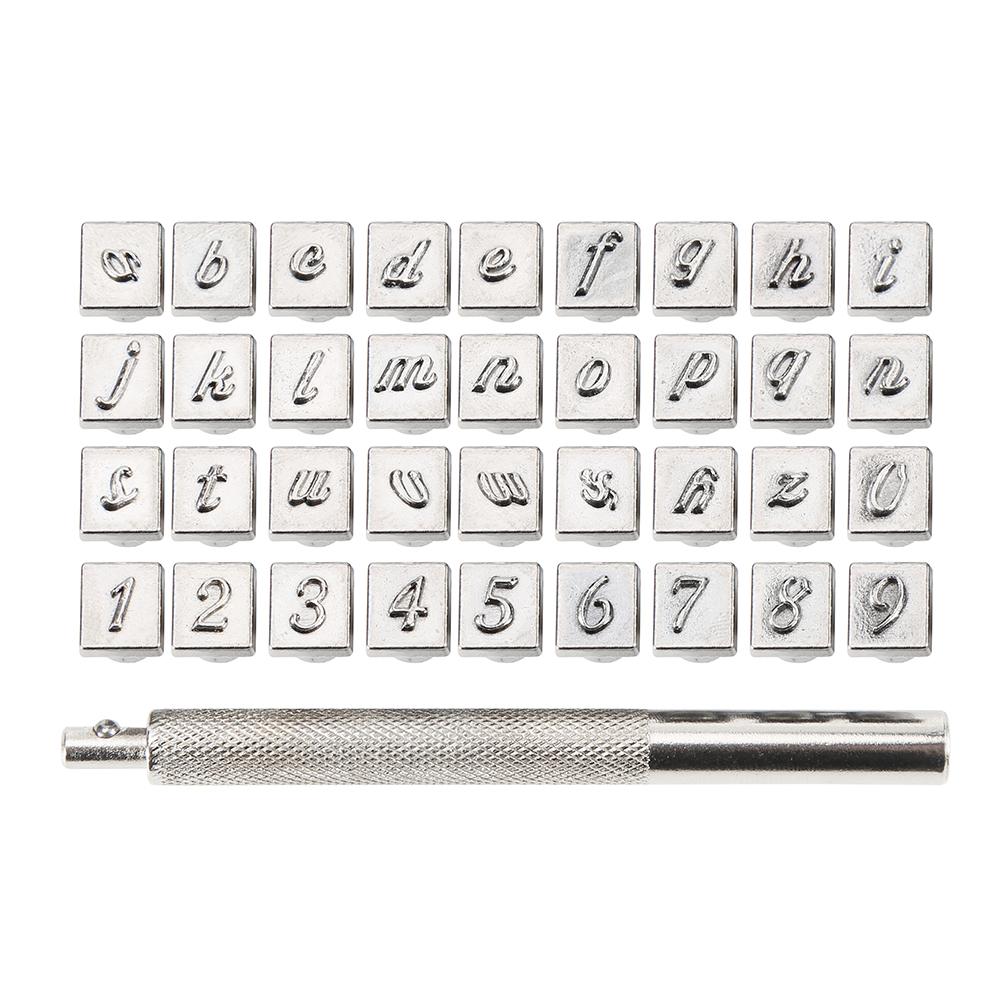 36 Pcs Staal Alfabet Nummer Stempel Punch Set Voor Leather Wood Craft Gereedschap Kit Metalen Lederen Punch Gereedschap Staming Leathercraft