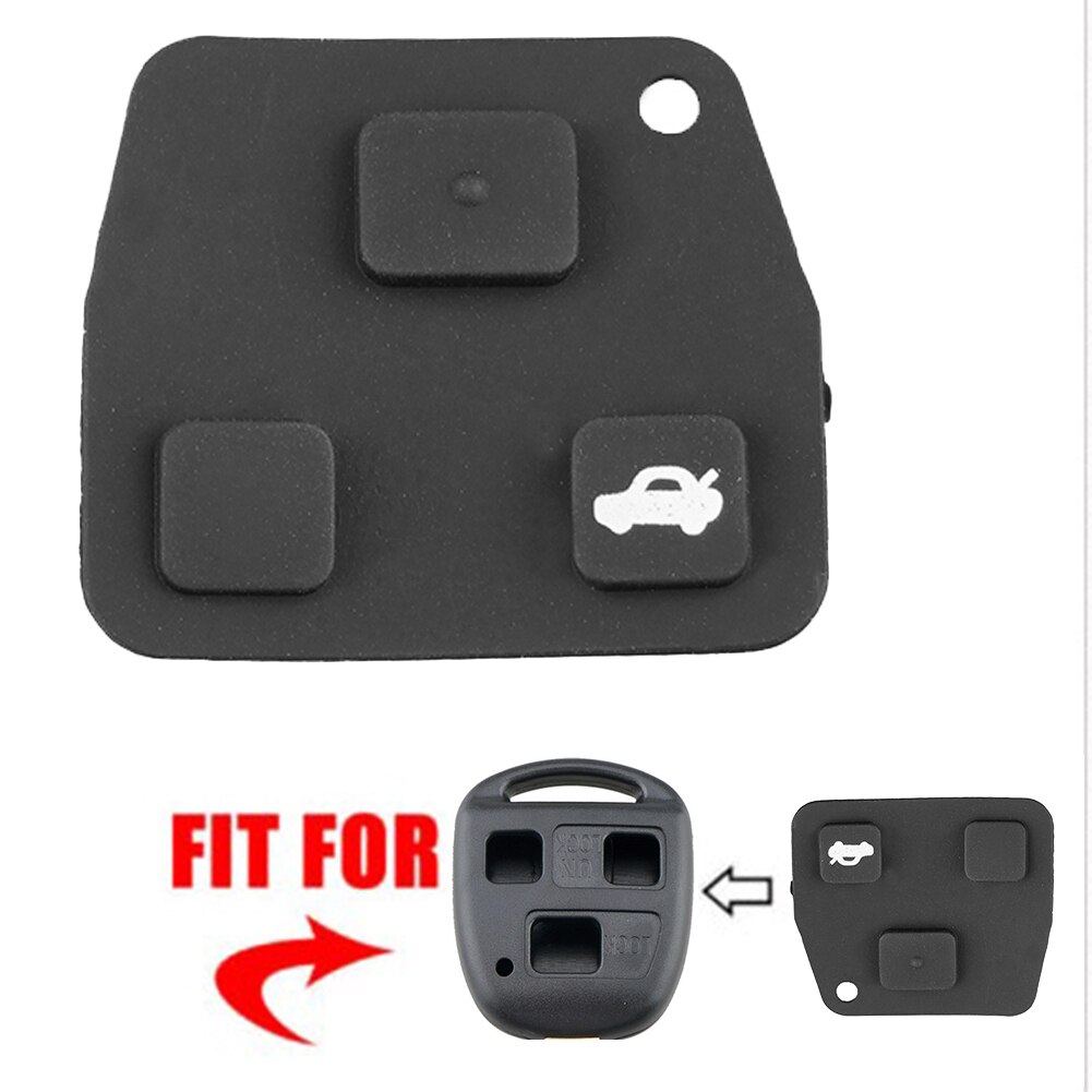 Rubber Button Pad Lightness Portability No Space Occupy for TOYOTA Corolla Avensis RAV4 Lexus Remote Car Key Shell