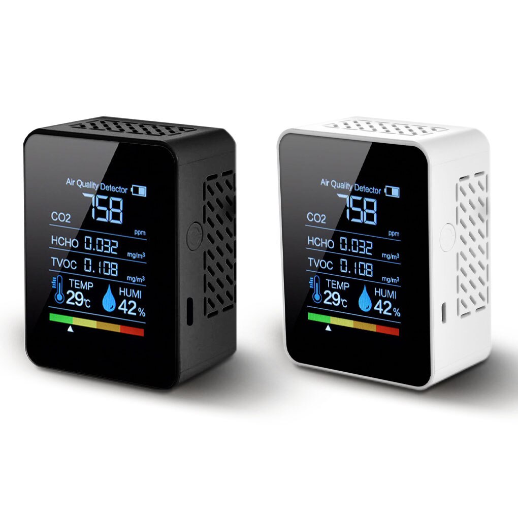 Temperature Tester Digital Display Rechargeable Air Detector Testing Fast Measure Meter Thermometer for Warehouse